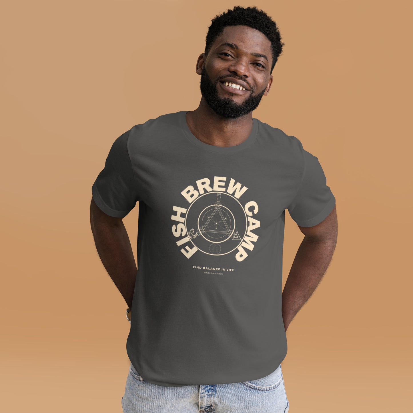 Fish,brew,camp t-shirt