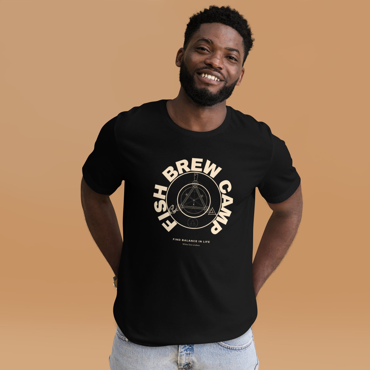Fish,brew,camp t-shirt