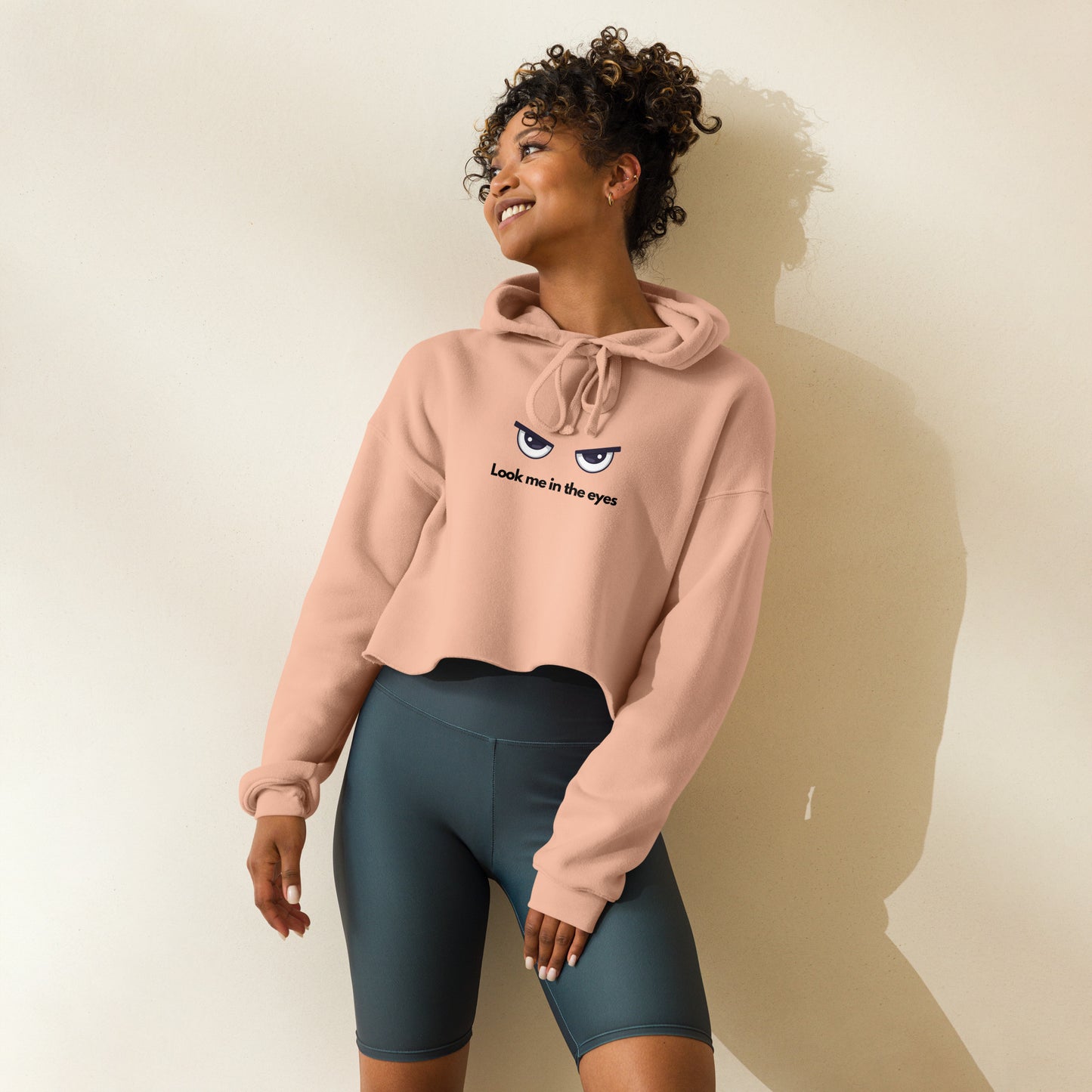 Look me in the eyes Crop Hoodie (Copy)