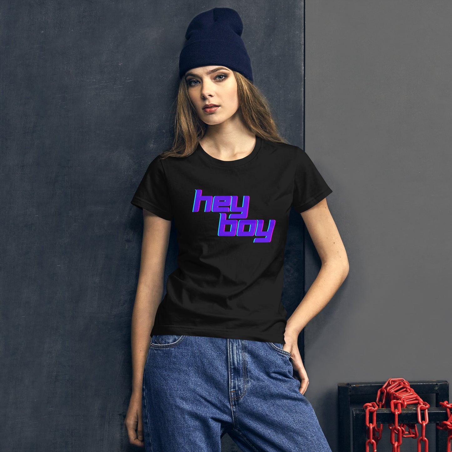 Women's Hey boy short sleeve t-shirt