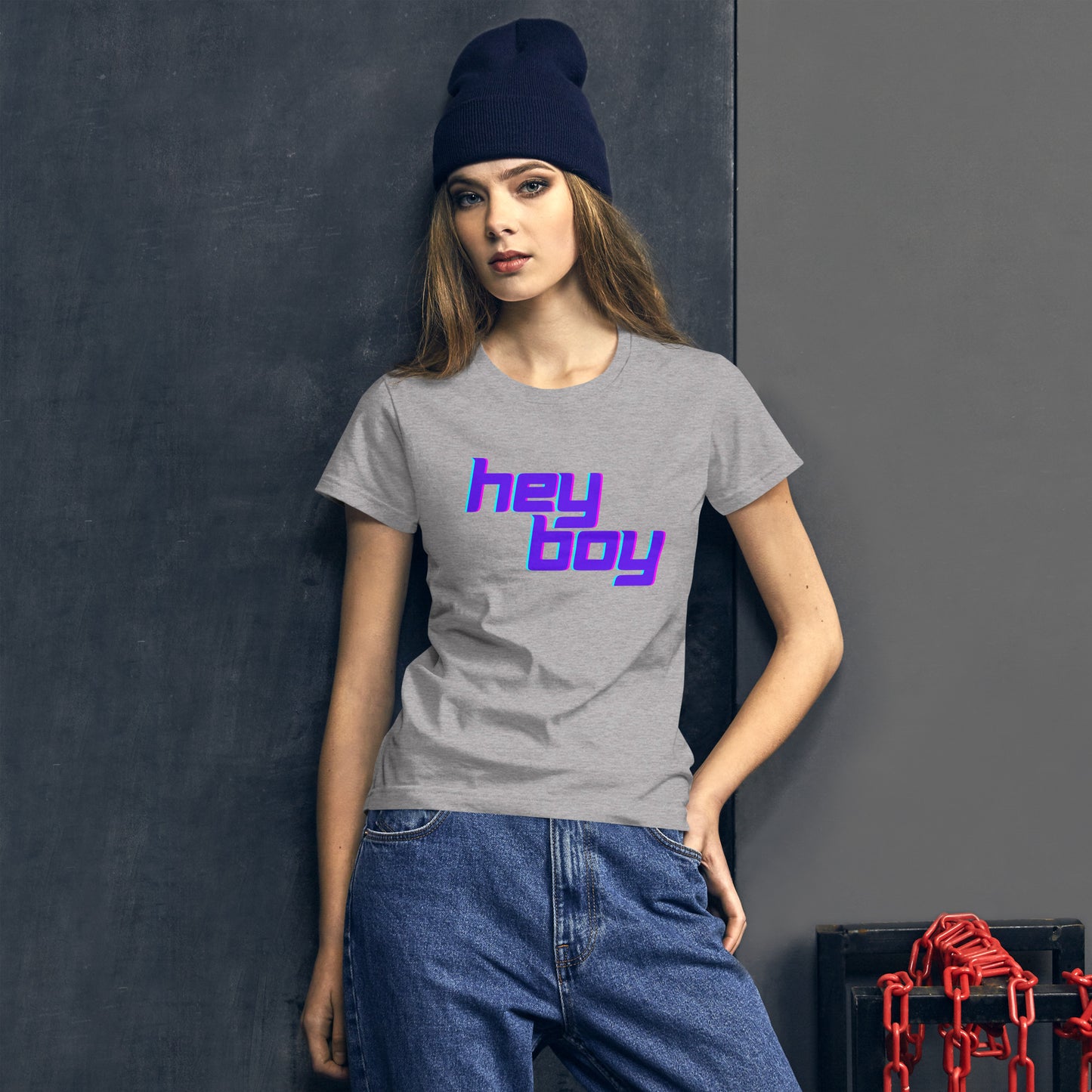Women's Hey boy short sleeve t-shirt