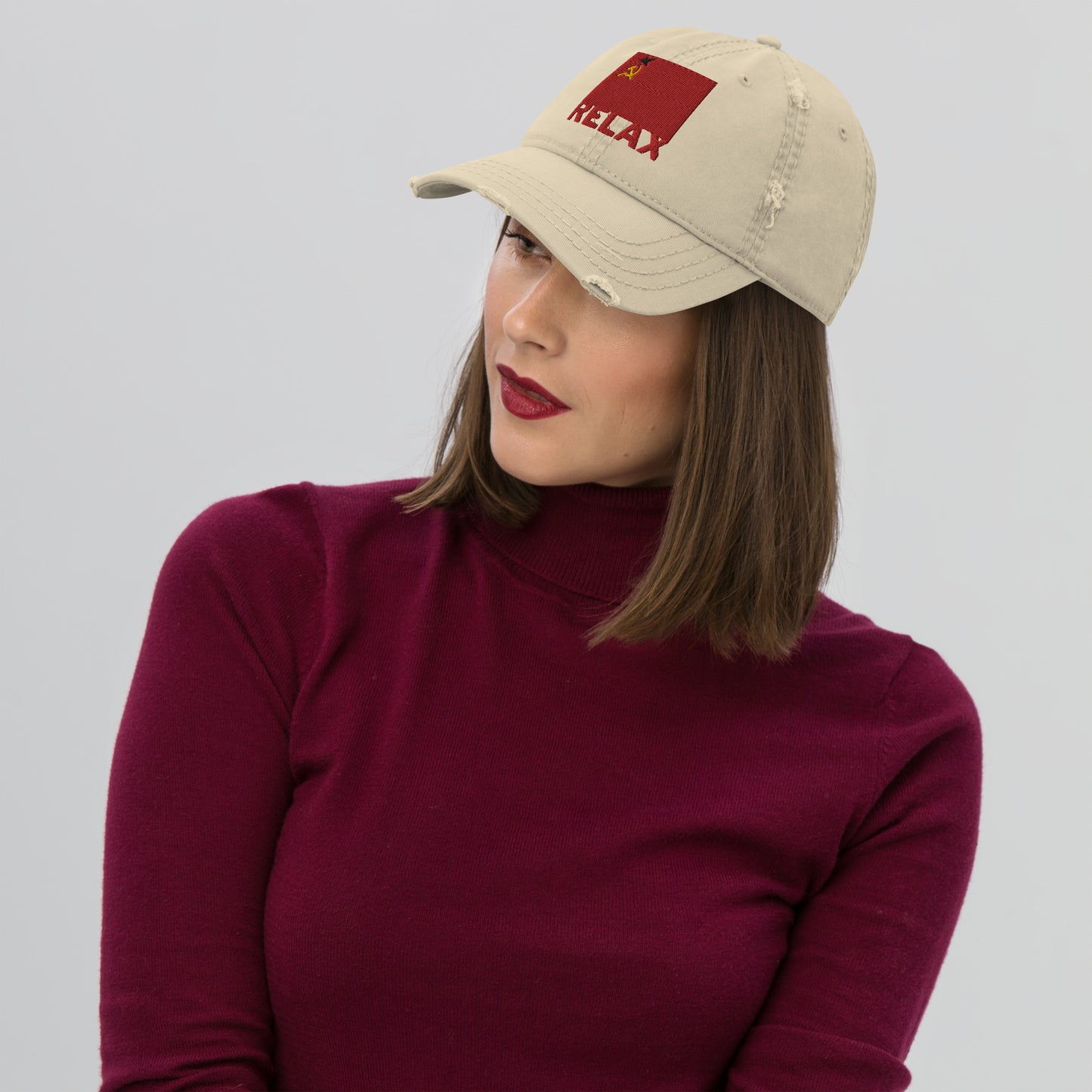 Relax Distressed Dad Hat