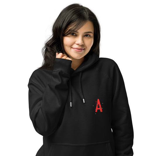 A in team hoodie