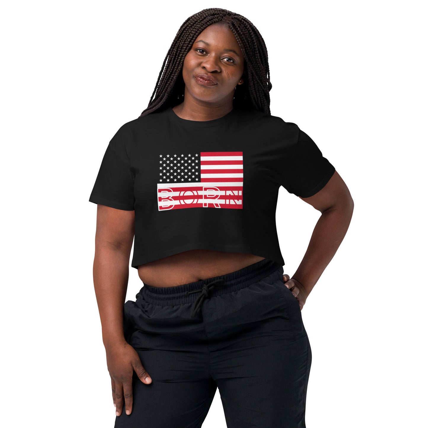 Born in USA crop top