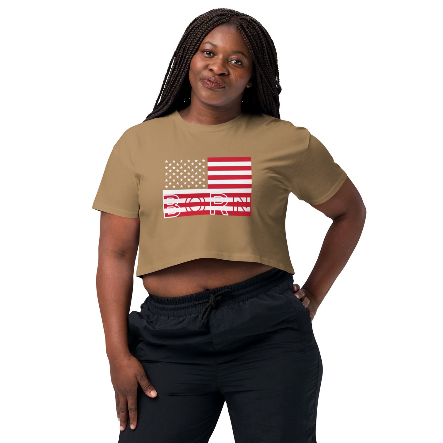 Born in USA crop top