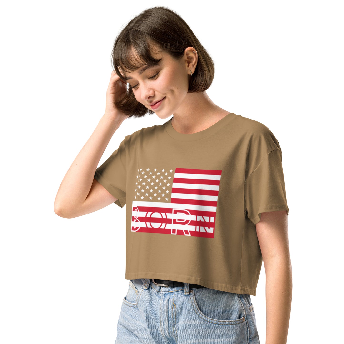 Born in USA crop top