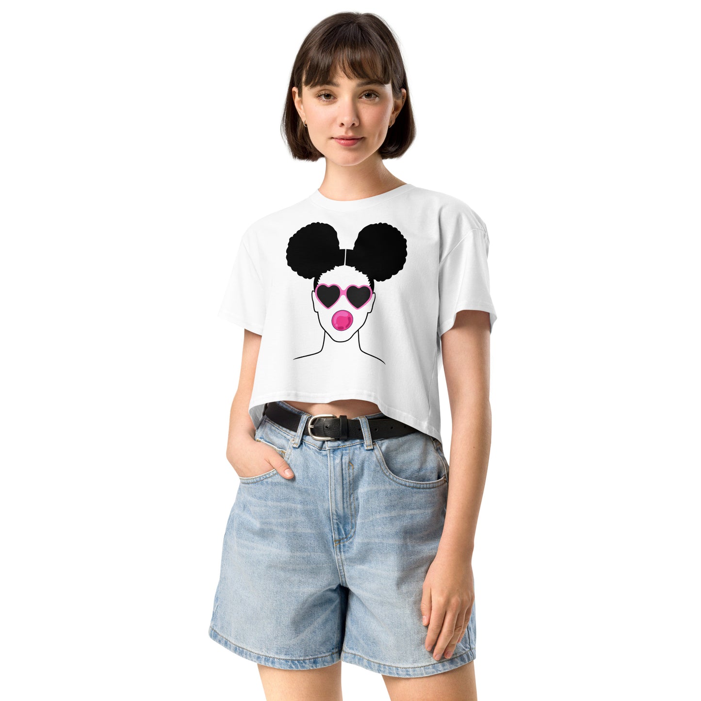 80s crew crop top