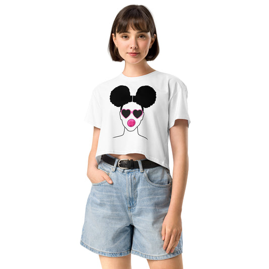 80s crew crop top