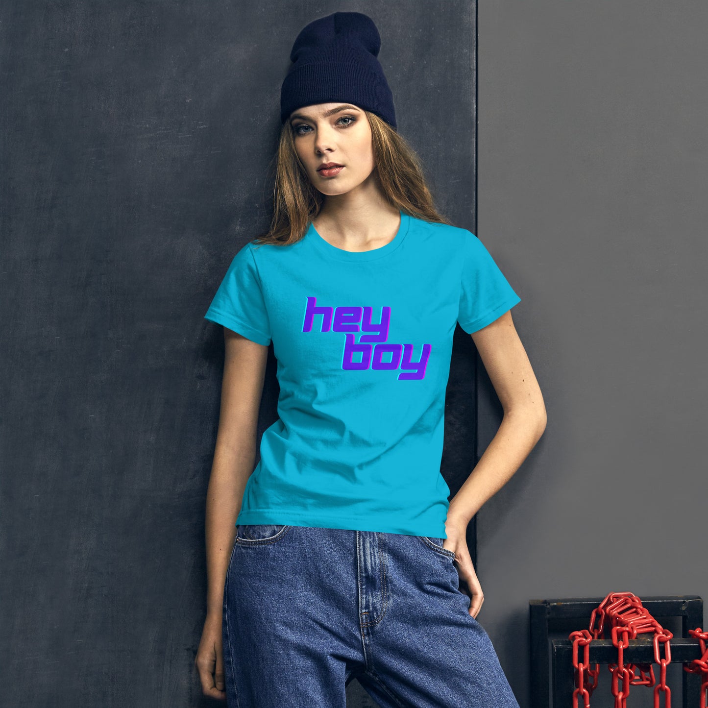 Women's Hey boy short sleeve t-shirt