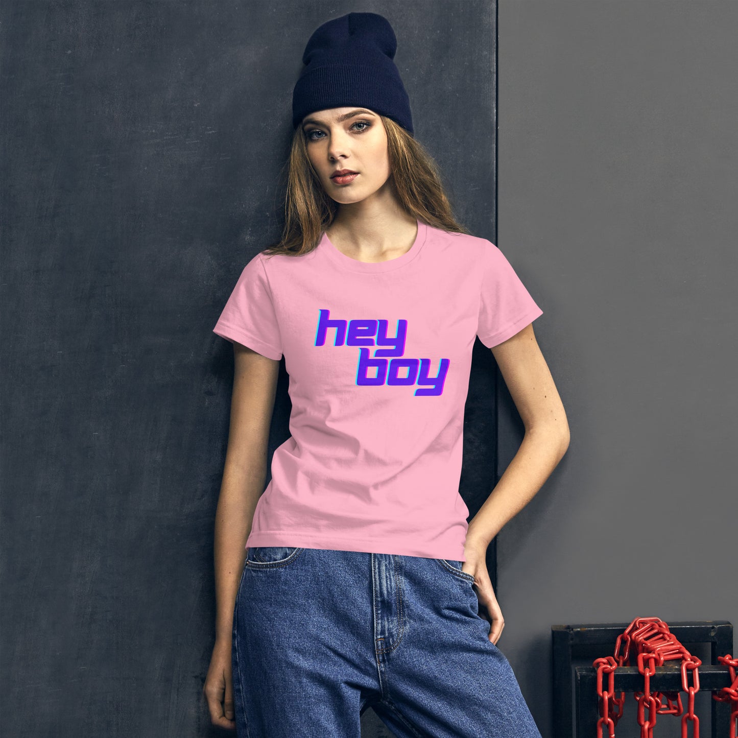 Women's Hey boy short sleeve t-shirt