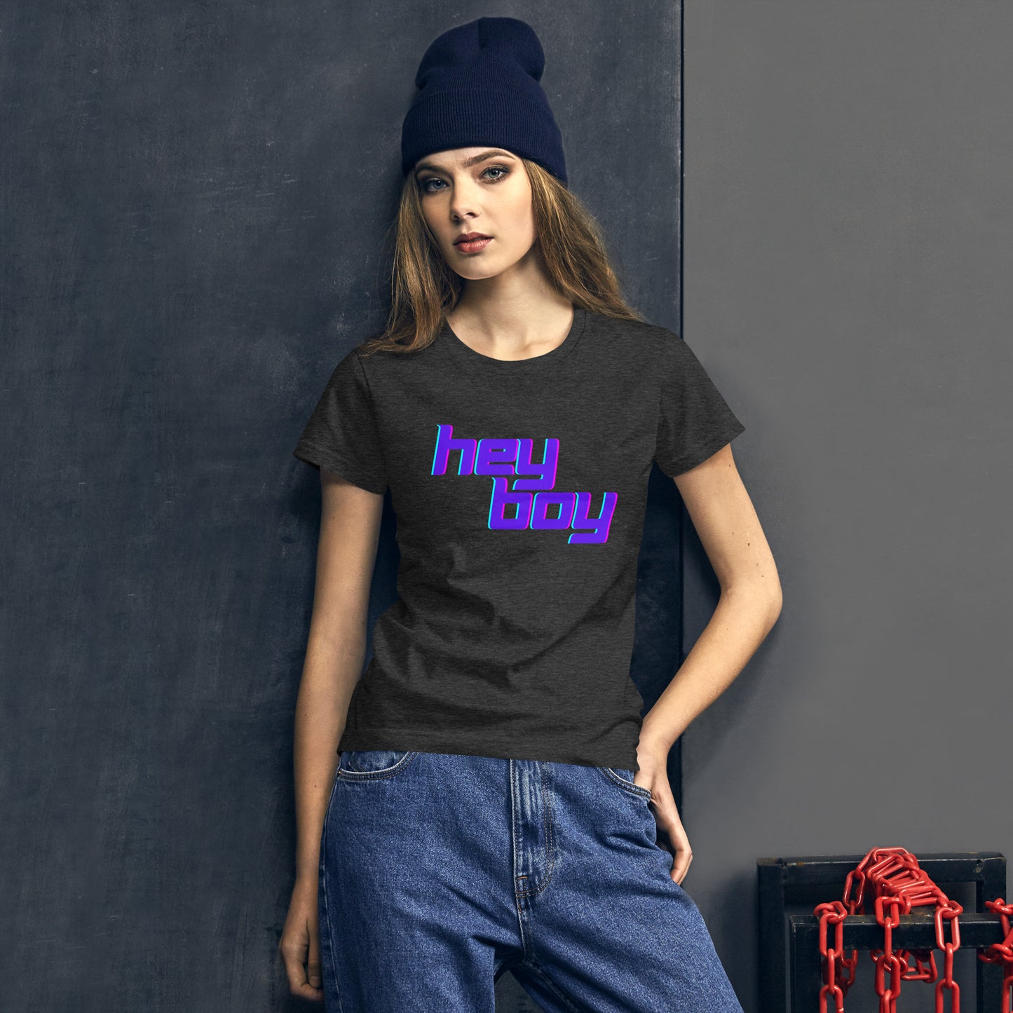 Women's Hey boy short sleeve t-shirt