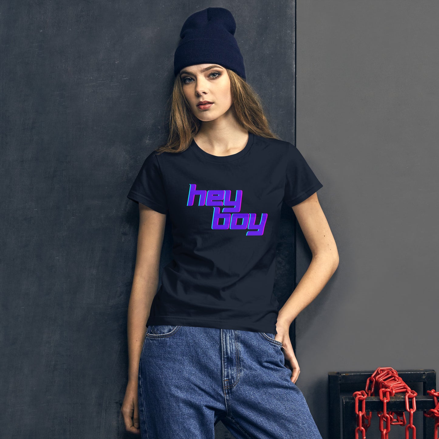 Women's Hey boy short sleeve t-shirt