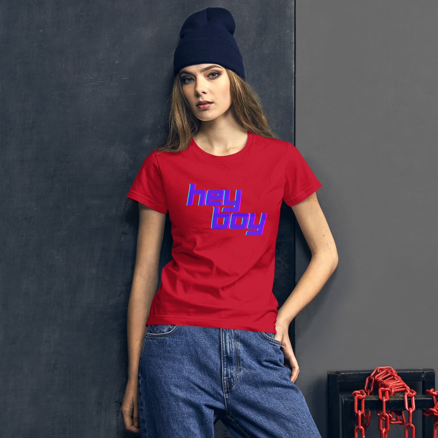 Women's Hey boy short sleeve t-shirt